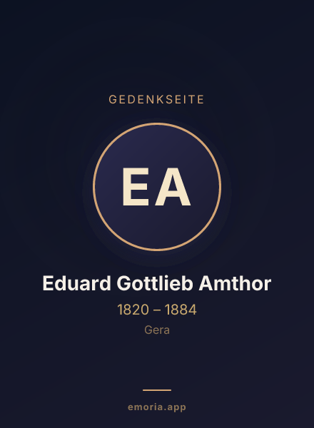 Gedenkportrait von Eduard Gottlieb Amthor