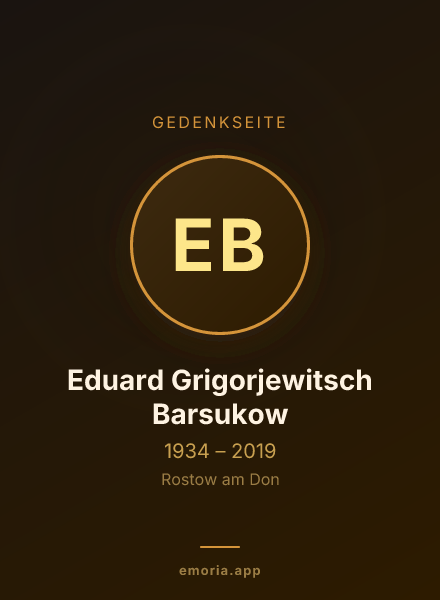Gedenkportrait von Eduard Grigorjewitsch Barsukow