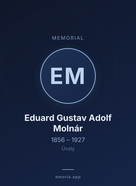 Memorial portrait of Eduard Gustav Adolf Molnár