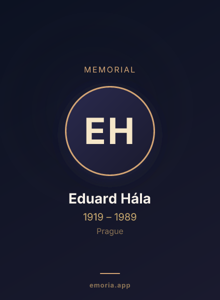 Memorial portrait of Eduard Hála