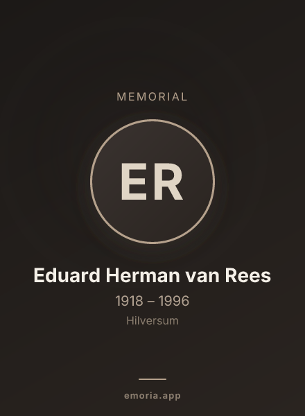 Memorial portrait of Eduard Herman van Rees