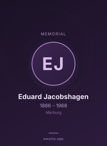 Memorial portrait of Eduard Jacobshagen