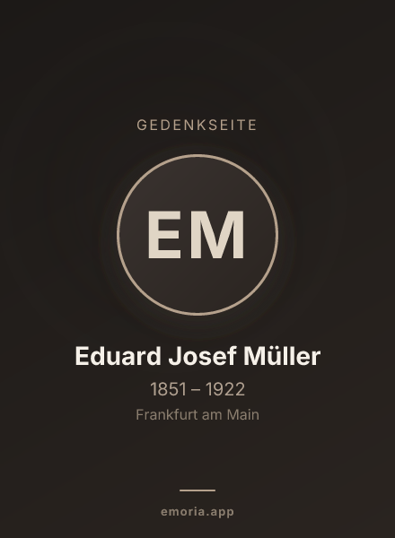 Gedenkportrait von Eduard Josef Müller