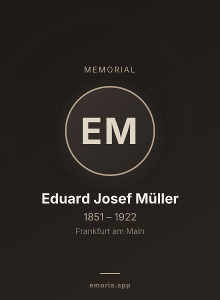 Memorial portrait of Eduard Josef Müller