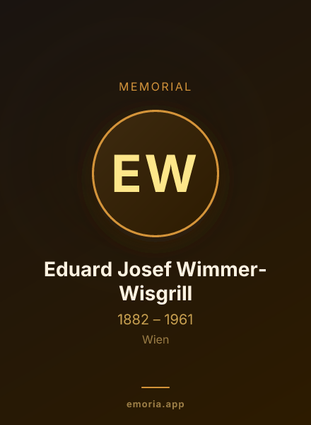 Memorial portrait of Eduard Josef Wimmer-Wisgrill