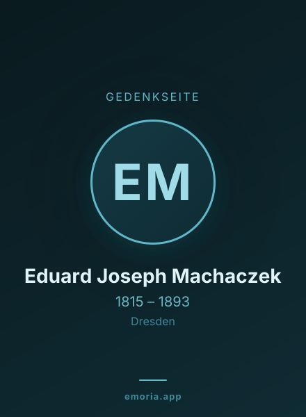 Gedenkportrait von Eduard Joseph Machaczek