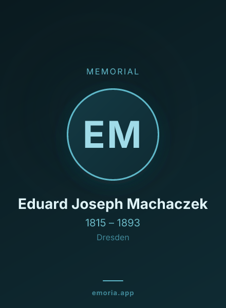 Memorial portrait of Eduard Joseph Machaczek