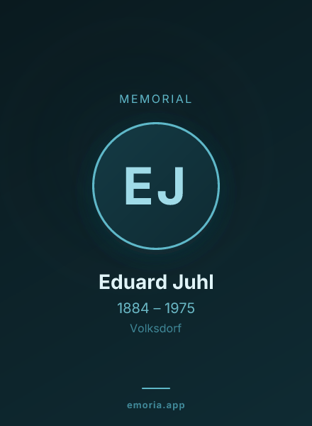 Memorial portrait of Eduard Juhl