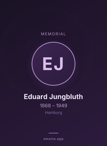 Memorial portrait of Eduard Jungbluth