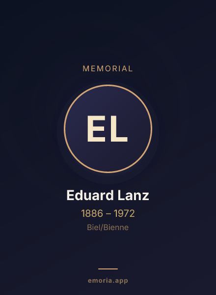 Memorial portrait of Eduard Lanz