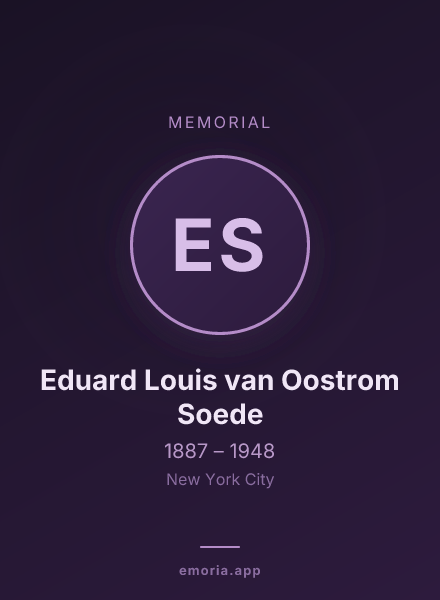 Memorial portrait of Eduard Louis van Oostrom Soede