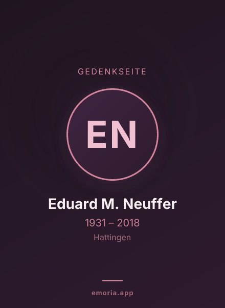 Gedenkportrait von Eduard M. Neuffer