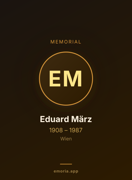 Memorial portrait of Eduard März