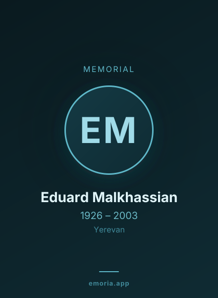 Memorial portrait of Eduard Malkhassian