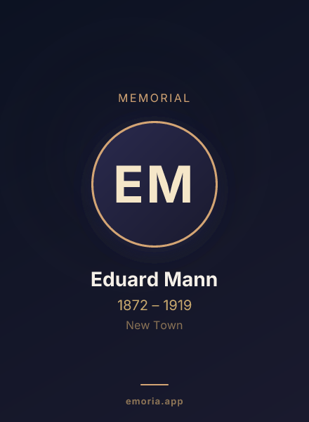 Memorial portrait of Eduard Mann