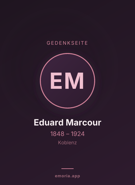 Gedenkportrait von Eduard Marcour