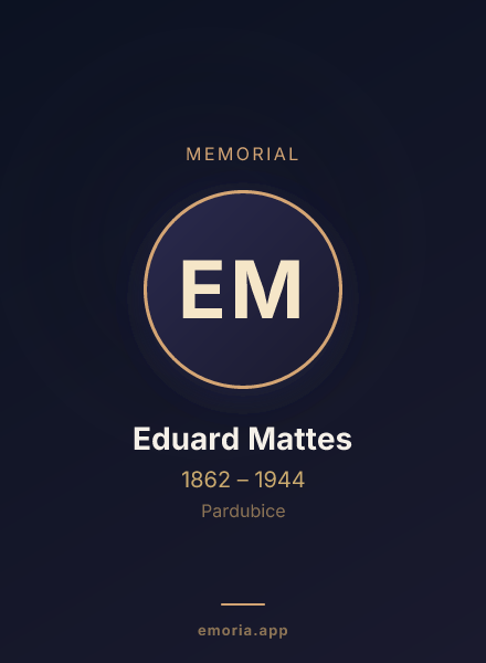 Memorial portrait of Eduard Mattes