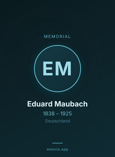 Memorial portrait of Eduard Maubach