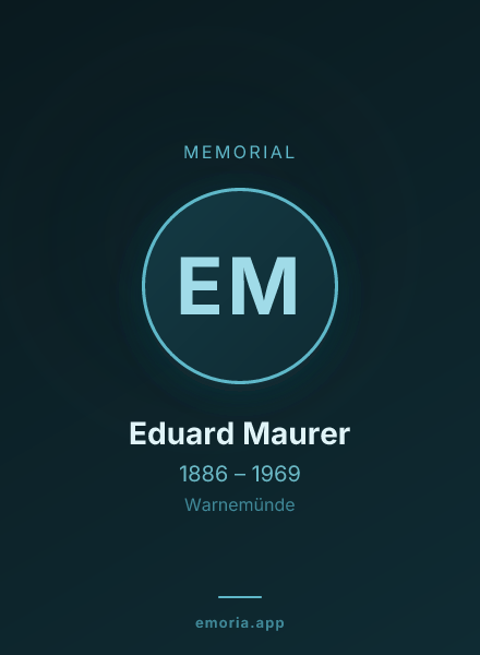 Memorial portrait of Eduard Maurer