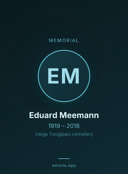 Memorial portrait of Eduard Meemann