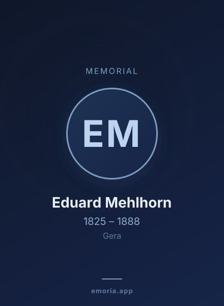 Memorial portrait of Eduard Mehlhorn