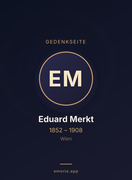 Gedenkportrait von Eduard Merkt