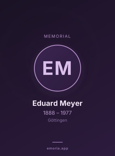 Memorial portrait of Eduard Meyer