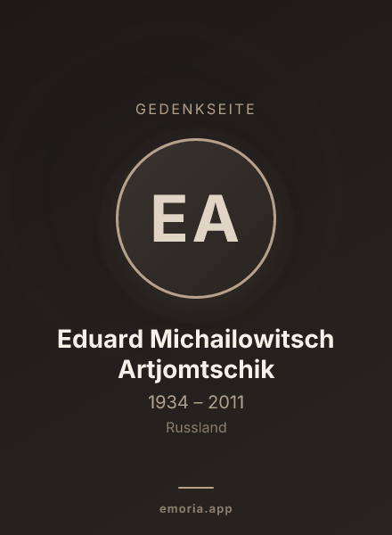 Gedenkportrait von Eduard Michailowitsch Artjomtschik
