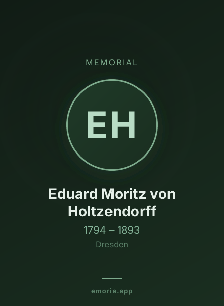 Memorial portrait of Eduard Moritz von Holtzendorff