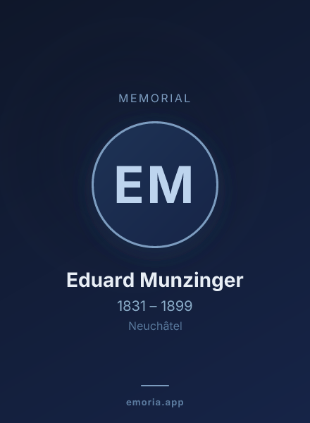 Memorial portrait of Eduard Munzinger