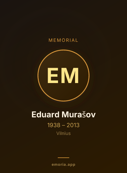 Memorial portrait of Eduard Murašov