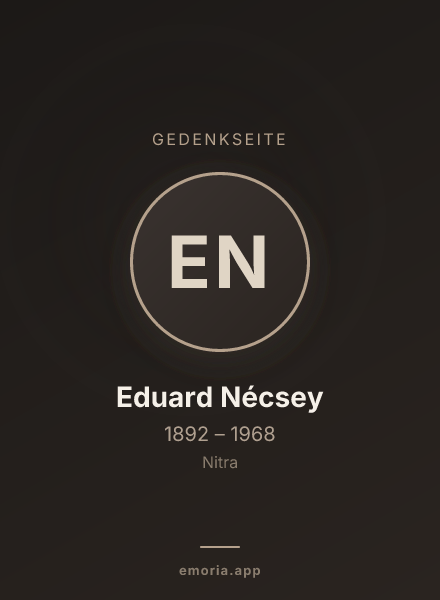 Gedenkportrait von Eduard Nécsey