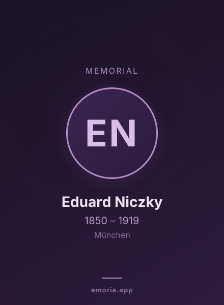 Memorial portrait of Eduard Niczky
