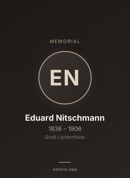 Memorial portrait of Eduard Nitschmann