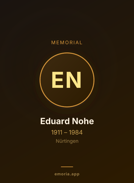 Memorial portrait of Eduard Nohe