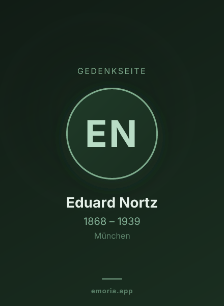 Gedenkportrait von Eduard Nortz