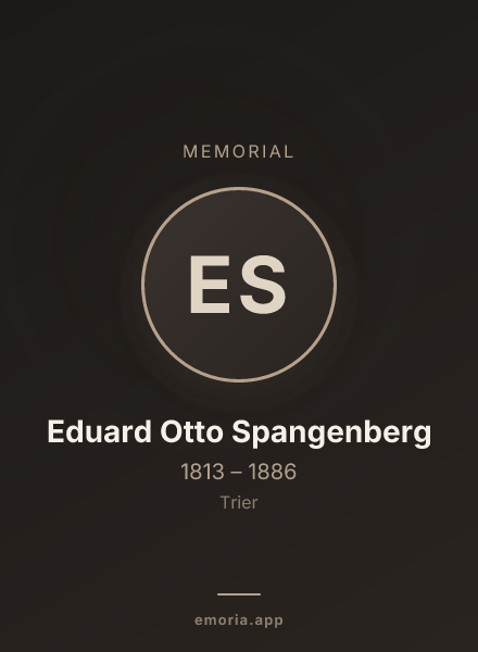 Memorial portrait of Eduard Otto Spangenberg