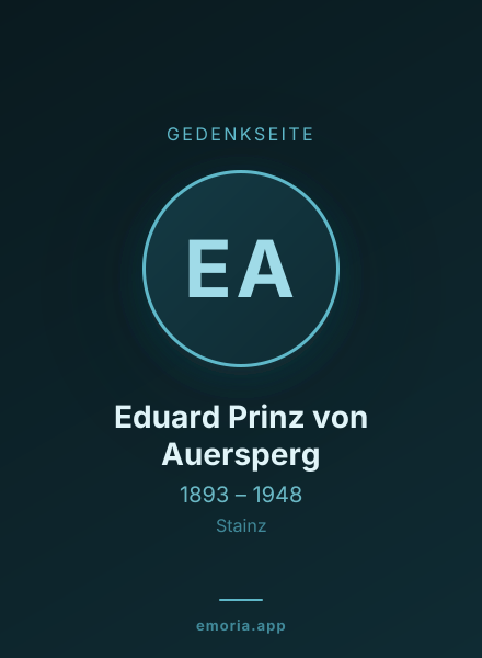 Gedenkportrait von Eduard Prinz von Auersperg