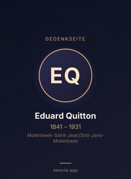 Gedenkportrait von Eduard Quitton