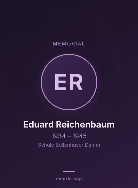 Memorial portrait of Eduard Reichenbaum