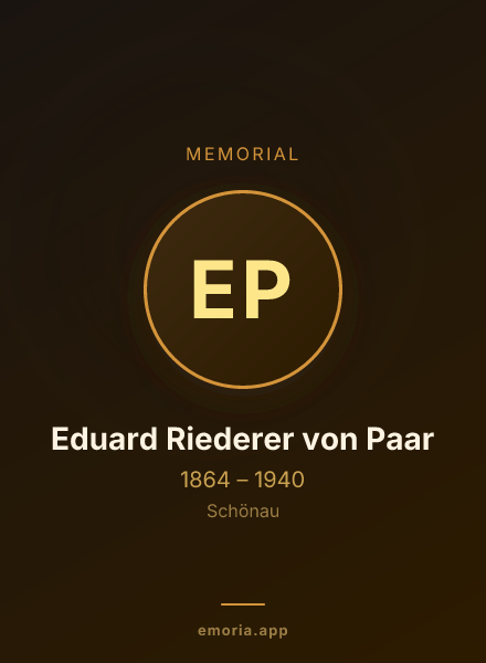 Memorial portrait of Eduard Riederer von Paar