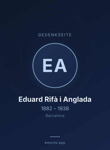 Gedenkportrait von Eduard Rifà i Anglada