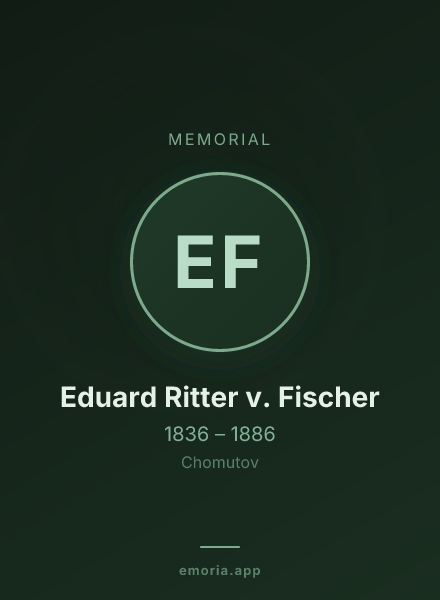Memorial portrait of Eduard Ritter v. Fischer