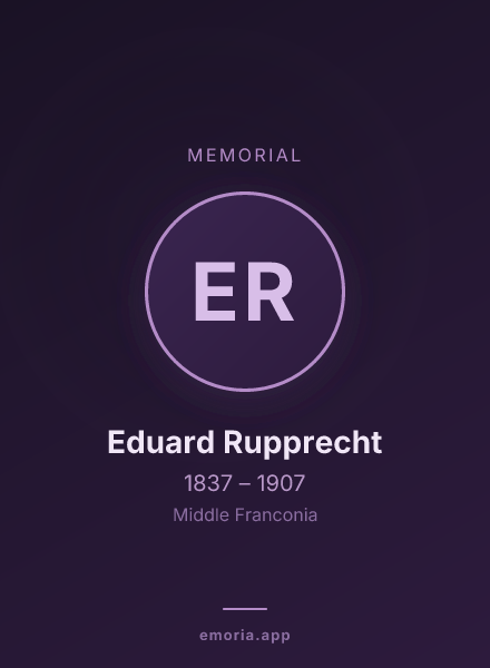 Memorial portrait of Eduard Rupprecht