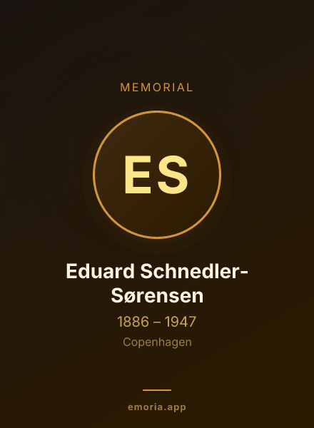Memorial portrait of Eduard Schnedler-Sørensen