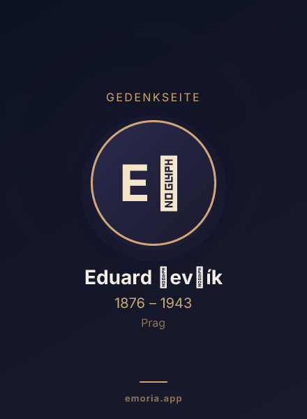 Gedenkportrait von Eduard Ševčík