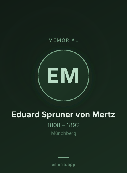 Memorial portrait of Eduard Spruner von Mertz