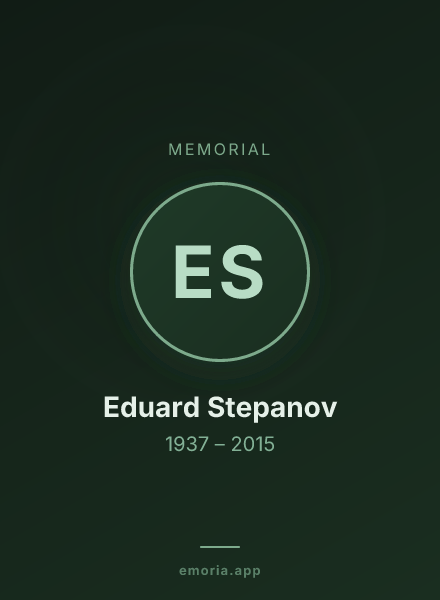 Memorial portrait of Eduard Stepanov