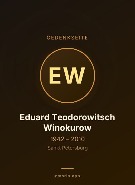 Gedenkportrait von Eduard Teodorowitsch Winokurow
