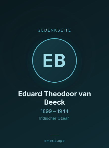 Gedenkportrait von Eduard Theodoor van Beeck